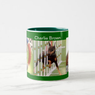 Bicolor Taza del Doberman de Charlie Brown