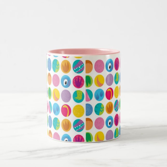 Bicolor Taza del Dos-Tono de los círculos (Centro)