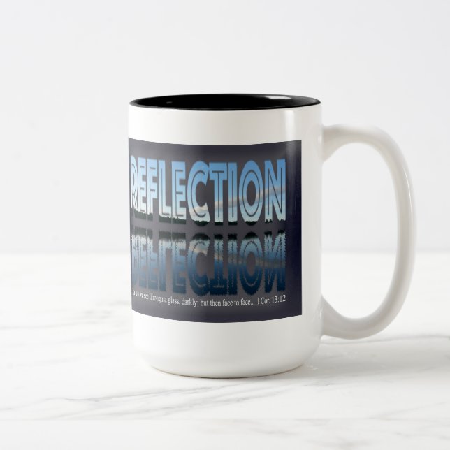 Bicolor Taza del Dos-Tono de Reflection-2 15oz (Derecha)