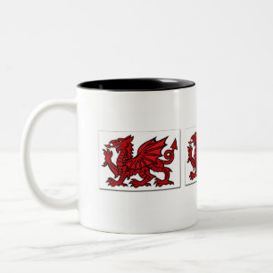 Bicolor Taza del dragón Galés