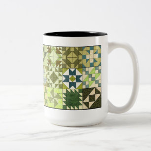 Bicolor Taza del edredón del dechado