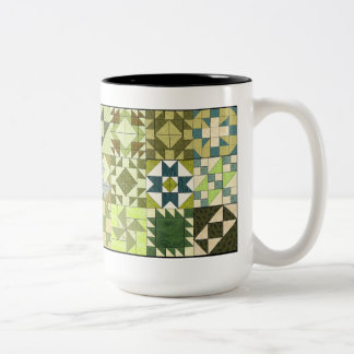 Bicolor Taza del edredón del dechado