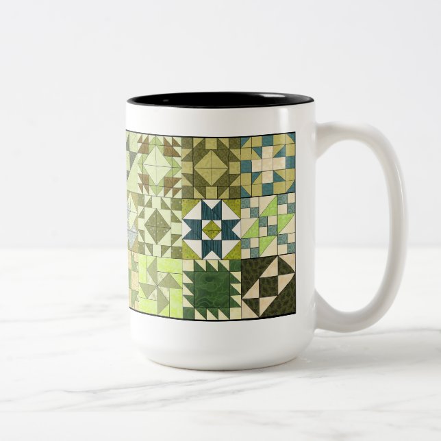 Bicolor Taza del edredón del dechado (Derecha)