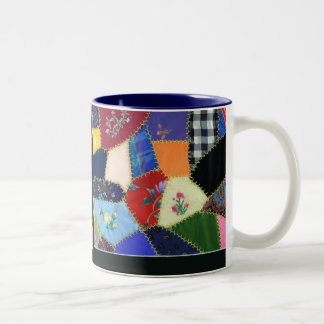 Bicolor Taza del edredón loco del vintage