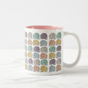 Bicolor Taza del elefante