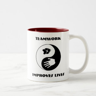 Bicolor Taza del equipo de rescate de la búsqueda una