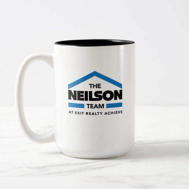 Bicolor Taza del equipo Neilson – Blanco (Izquierda)