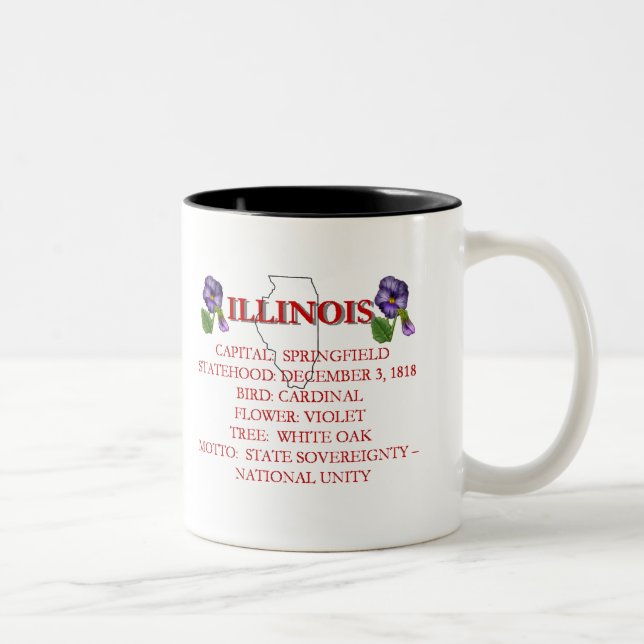 Bicolor Taza del estado de Illinois (Derecha)