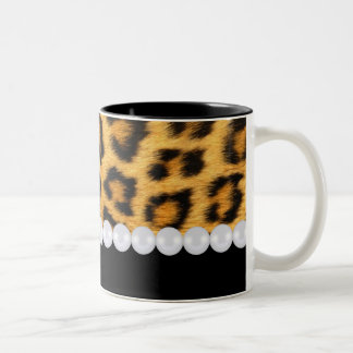 Bicolor Taza del estampado leopardo
