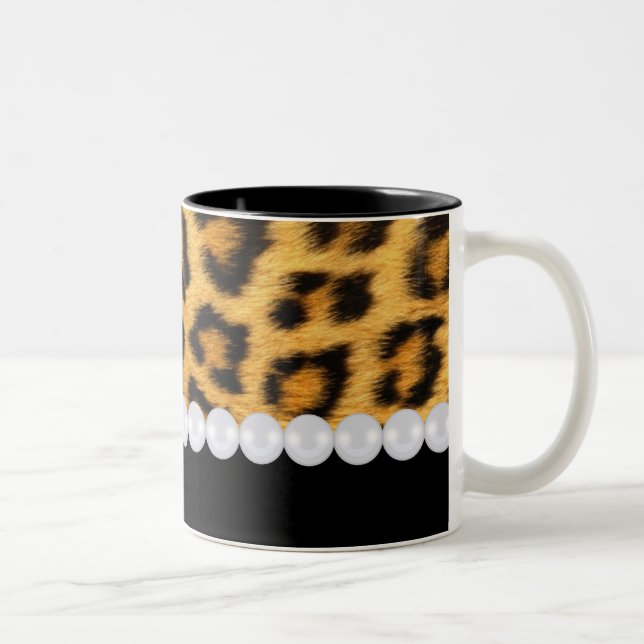 Bicolor Taza del estampado leopardo (Derecha)