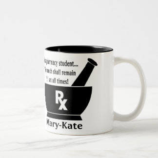 Bicolor Taza del estudiante de la farmacia - personalizada