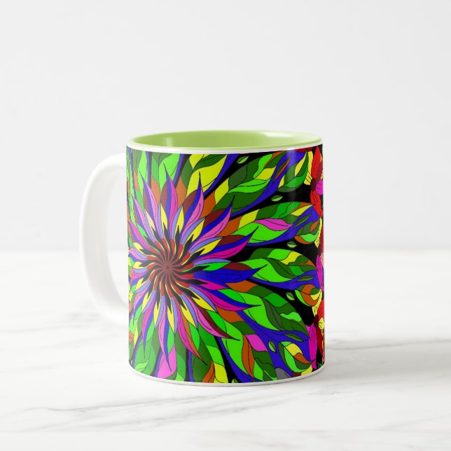 Bicolor Taza del Flor-Remolino (Anverso izquierdo)