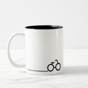 Bicolor Taza del friki de la bici