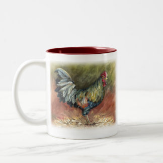 Bicolor Taza del gallo del aceite