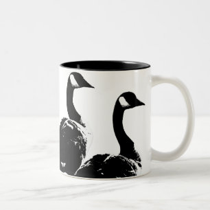 Bicolor Taza del ganso de Canadá de la taza de café de la