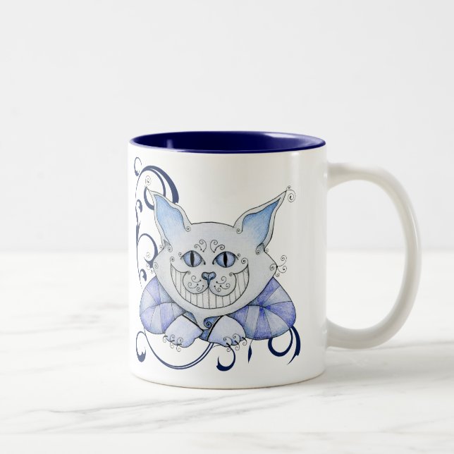 Bicolor Taza del gato de Cheshire (Derecha)