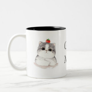 Bicolor Taza del gato de la buena mañana