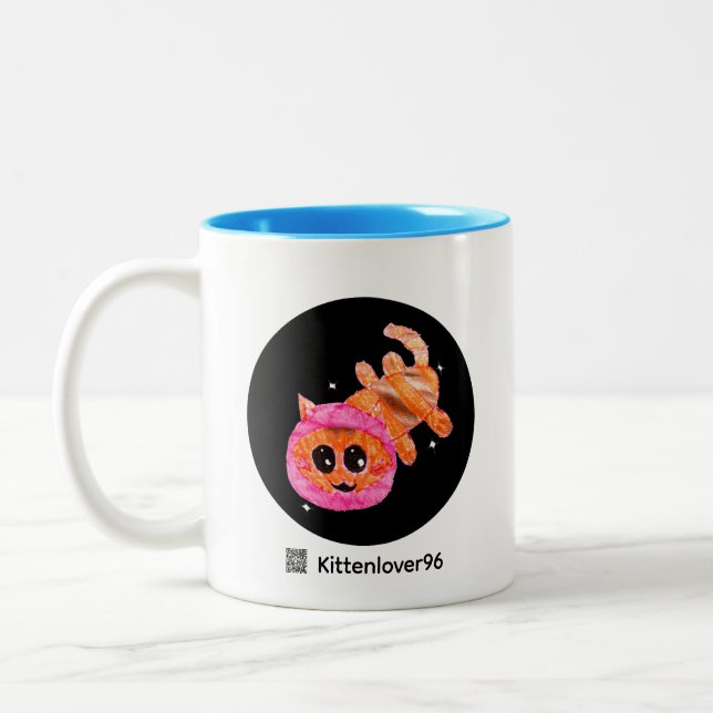 Bicolor Taza del gato espacial (Izquierda)