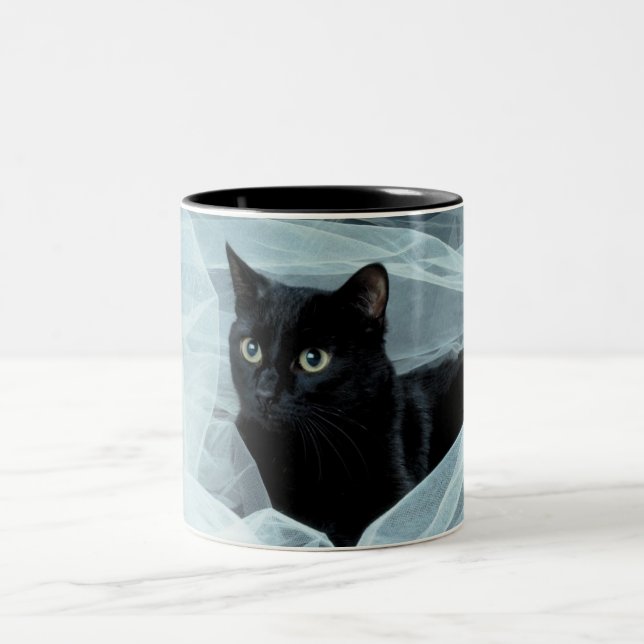 Bicolor Taza del gato negro (Centro)