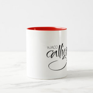 Bicolor Taza del gremio de la caligrafía de Waco