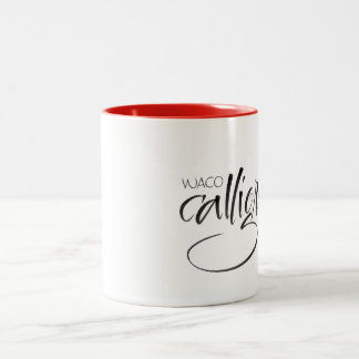 Bicolor Taza del gremio de la caligrafía de Waco
