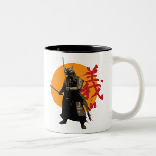 Bicolor Taza del guerrero del samurai