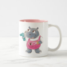 Taza del hipopótamo del peluquero