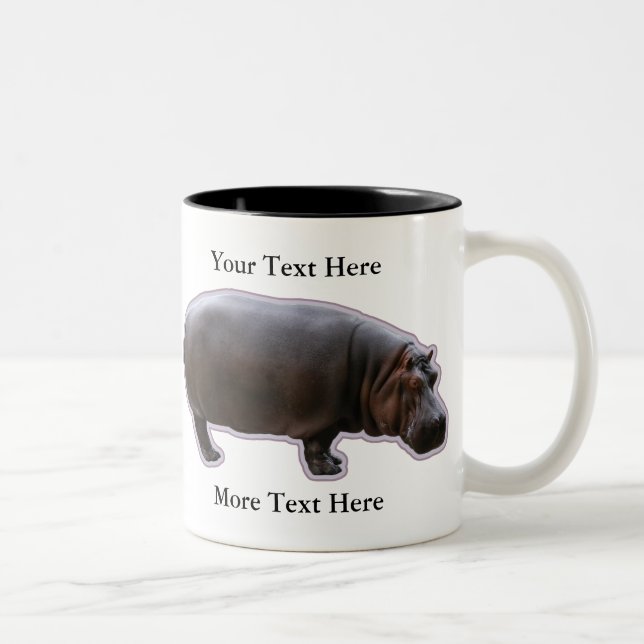 Bicolor Taza del Hippopotamus (Derecha)
