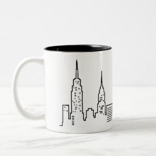 Bicolor Taza del horizonte de NYC