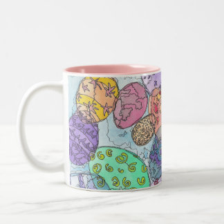 Bicolor Taza del huevo de Pascua