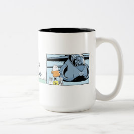 Bicolor Taza del humor de la aviación del pato del tilín