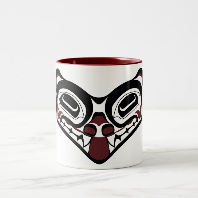 Bicolor Taza del lobo 15oz de DNW (Centro)