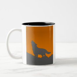 Bicolor Taza del lobo del grito