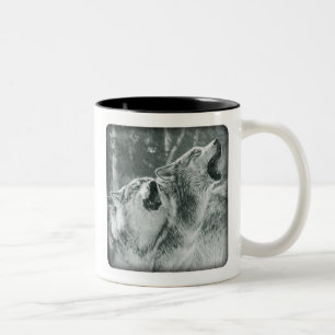 Bicolor Taza del lobo del grito