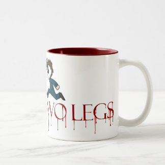 Bicolor taza del logotipo de evilontwolegs.com