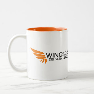 Bicolor Taza del logotipo de los servicios de entrega de