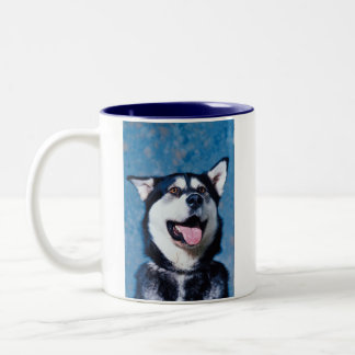 Bicolor Taza del Malamute de Alaska