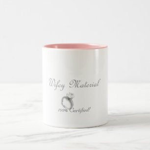 Bicolor Taza del material de Wifey