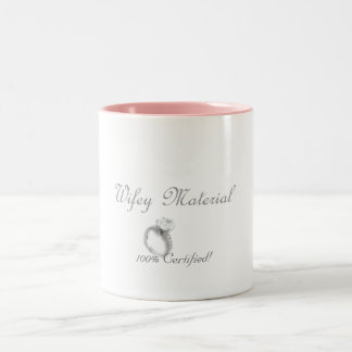 Bicolor Taza del material de Wifey