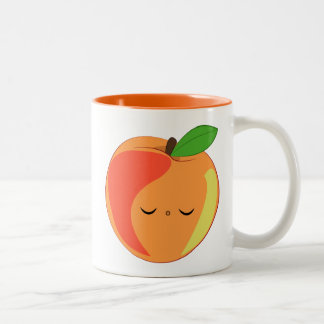 Bicolor Taza del melocotón de Kawaii Lil soñoliento'