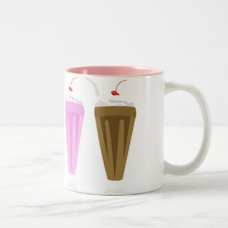 Bicolor Taza del Milkshake - Choc y paja