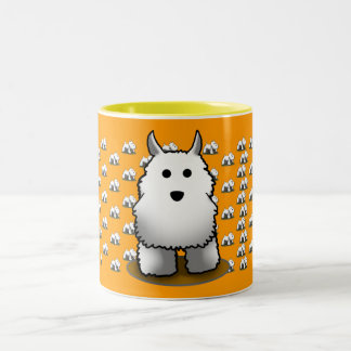 Bicolor Taza del modelo de Westie