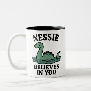 Bicolor Taza del Monstruo del Lago Ness Lindo Cree En Ti