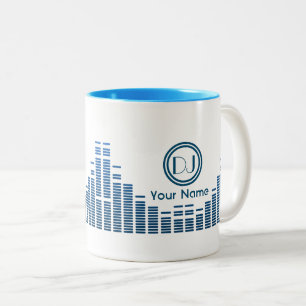 Bicolor Taza del músico de DJ personalizada