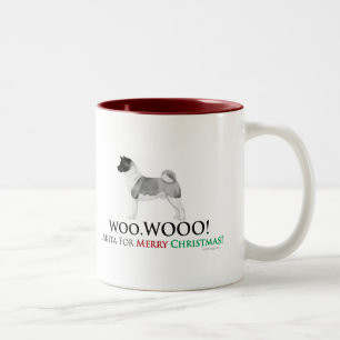 Bicolor Taza del navidad de Akita