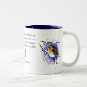 Bicolor Taza del navidad del petirrojo