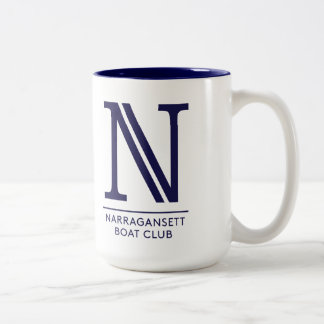 Bicolor Taza del NBC con el escudo y el logotipo de N