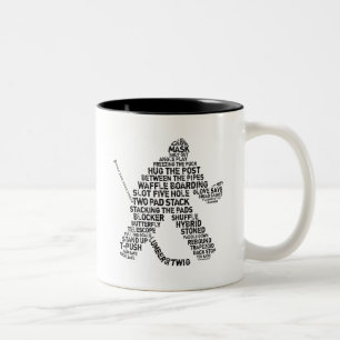 Bicolor Taza del Netminder del hockey