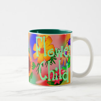 Bicolor Taza del niño de flor