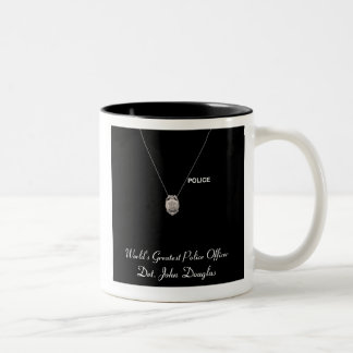 Bicolor Taza del oficial de policía